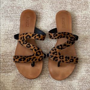 Schutz Leopard Sandals size 9.5